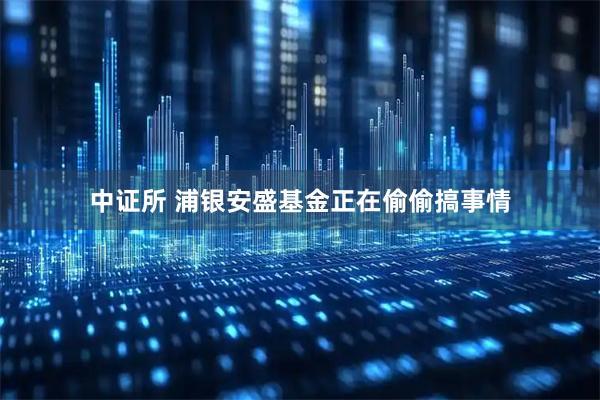 中证所 浦银安盛基金正在偷偷搞事情